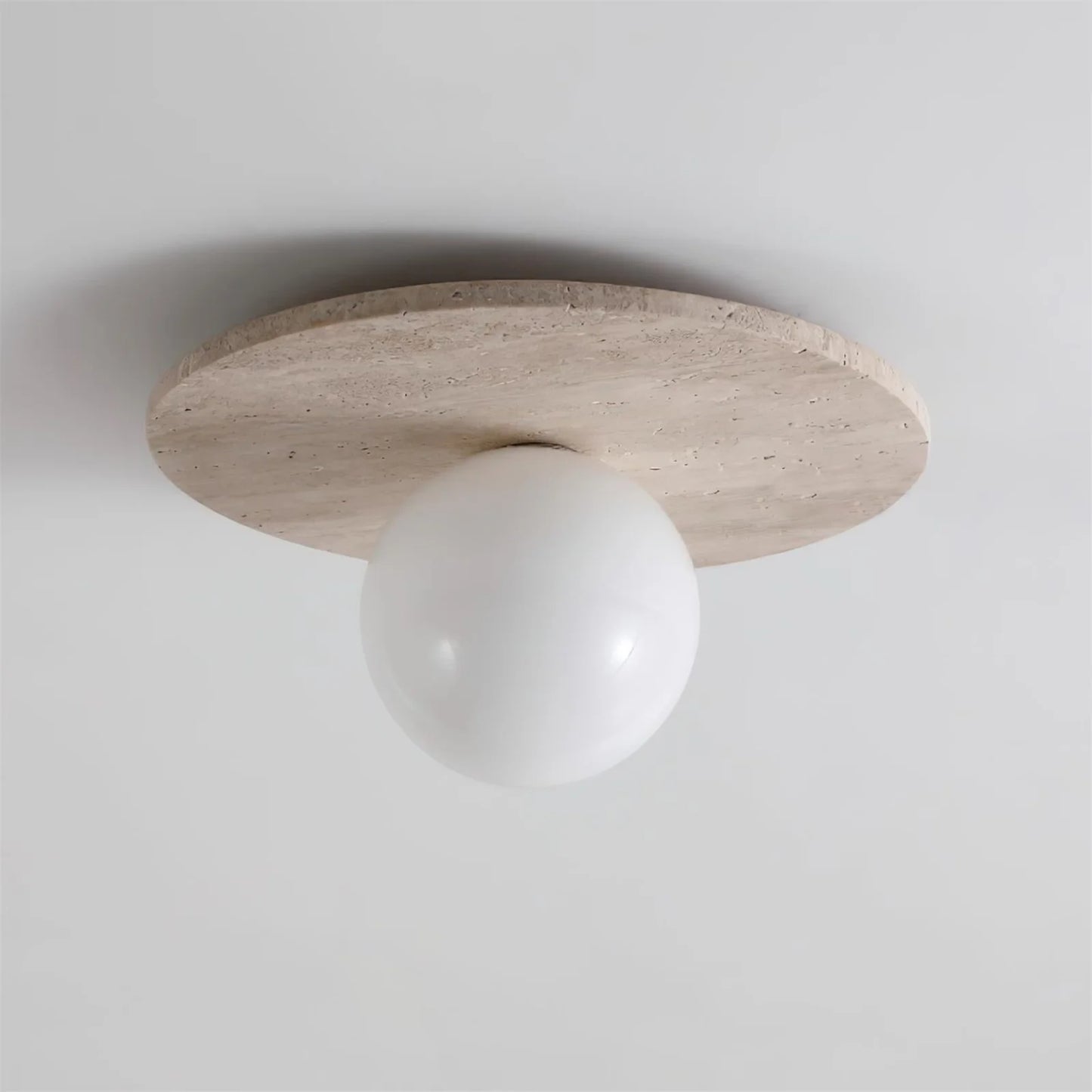 Tanner Disc Travertine Ceiling Light