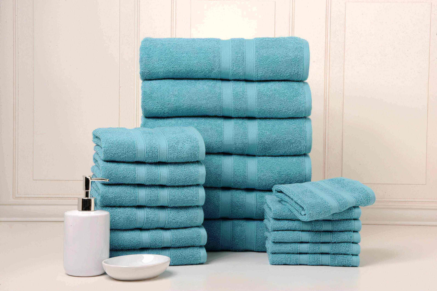 Bibb Home 18 Piece Egyptian Cotton Towel Set