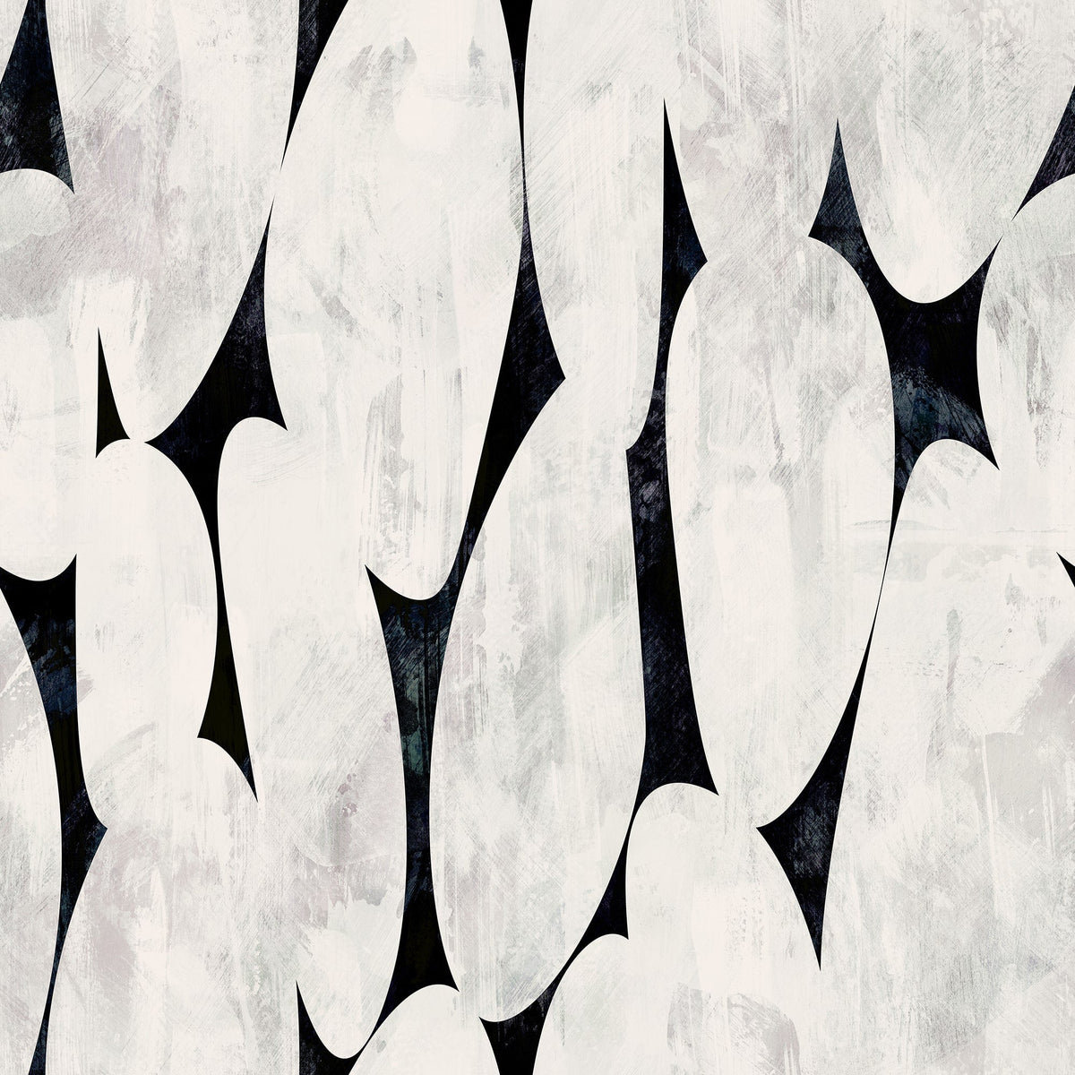 Modern Abstract Black and White Geometric Wallpaper