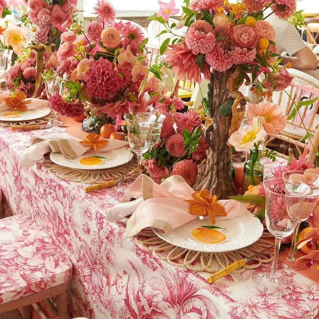 Thanksgiving Orchid Handwoven Iraca Napkin Ring