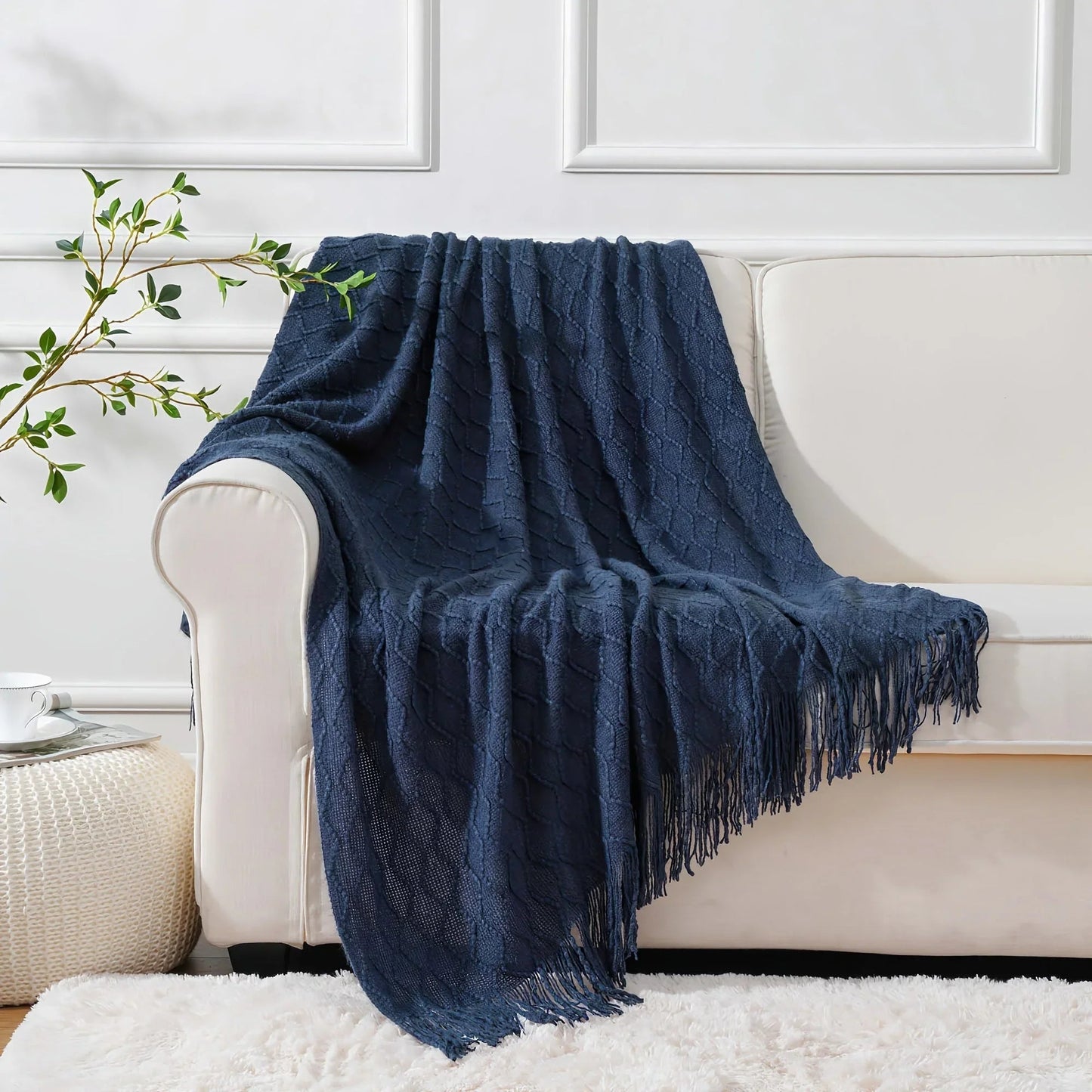 Throw Blanket - Soft Navy Blue 50x60