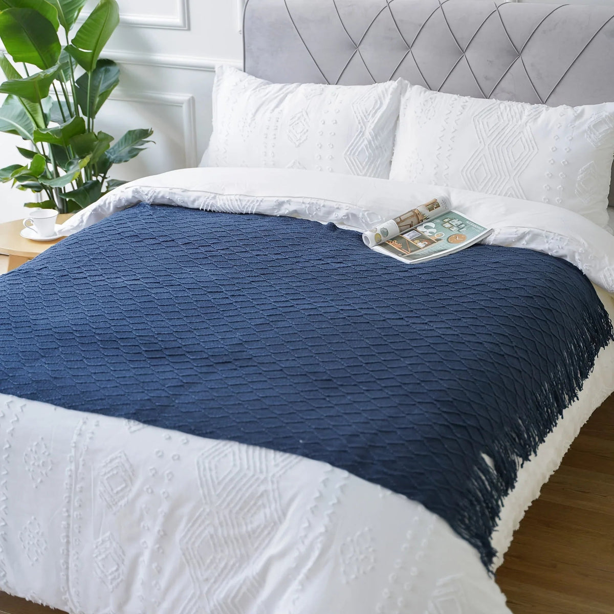 Throw Blanket - Soft Navy Blue 50x60