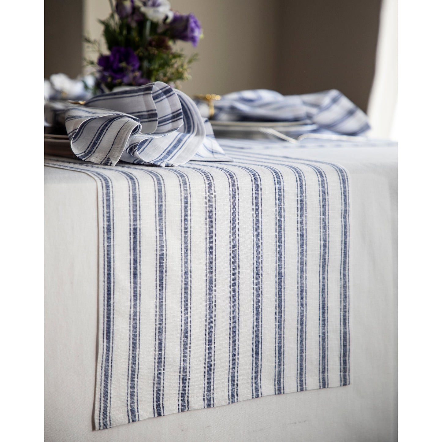 Capri Ticking Stripe Table Runner