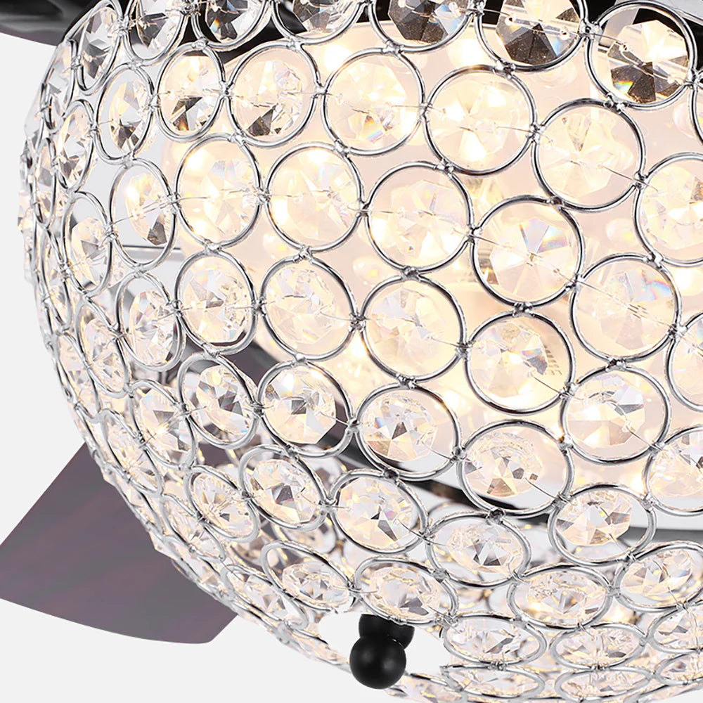 Tiffany Laure Crystal Ceiling Fan Light