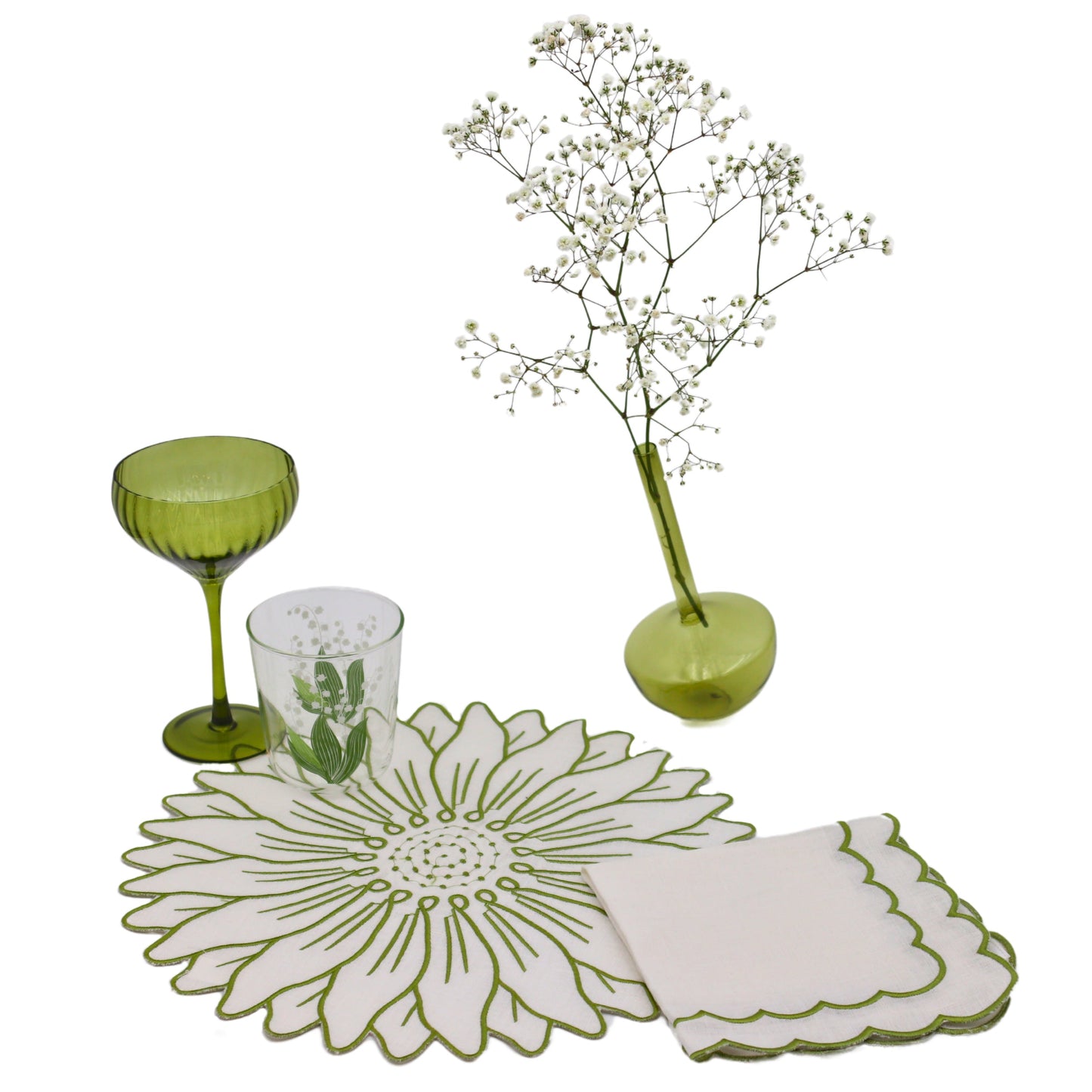 Tilted Sage Bud Vase - Pair