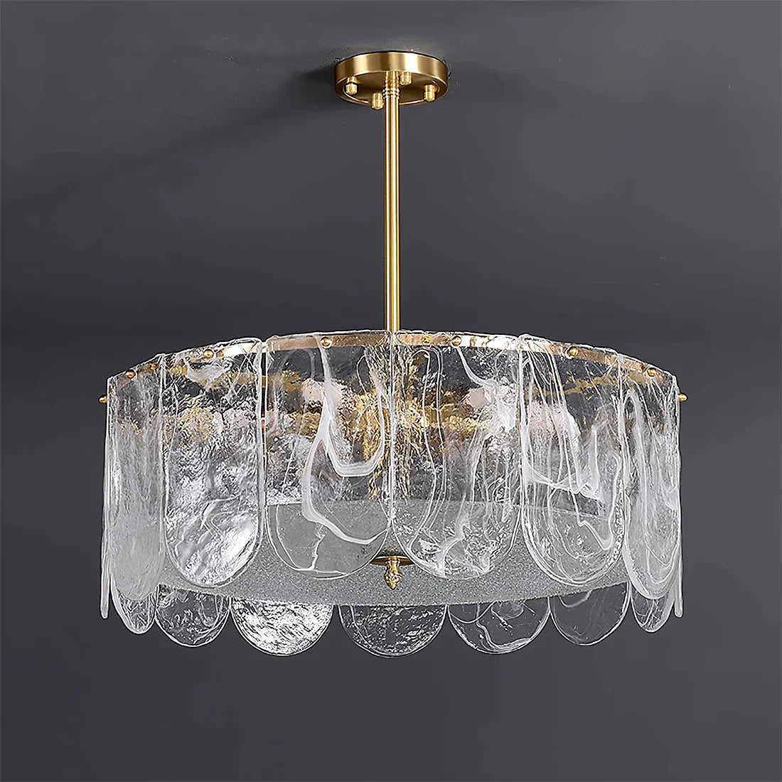 Timeless Metal & Glass Multi-Light Chandelier