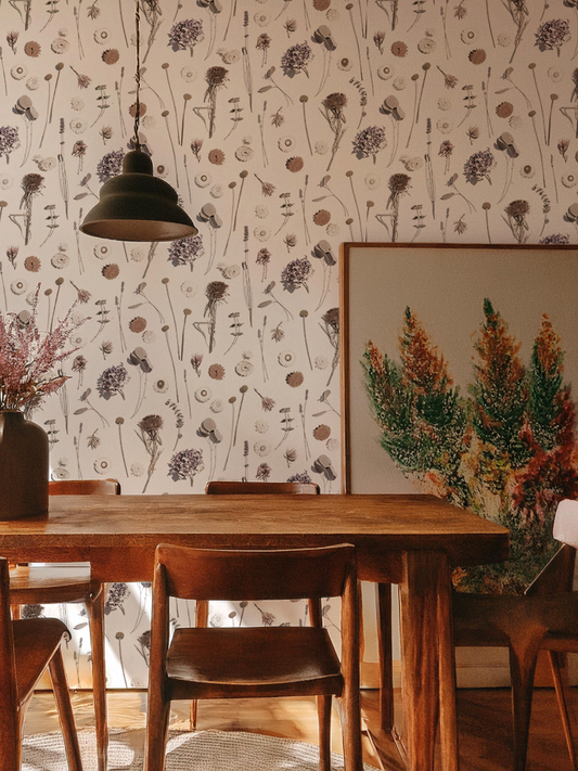 Dried Flora Wallpaper, neutral