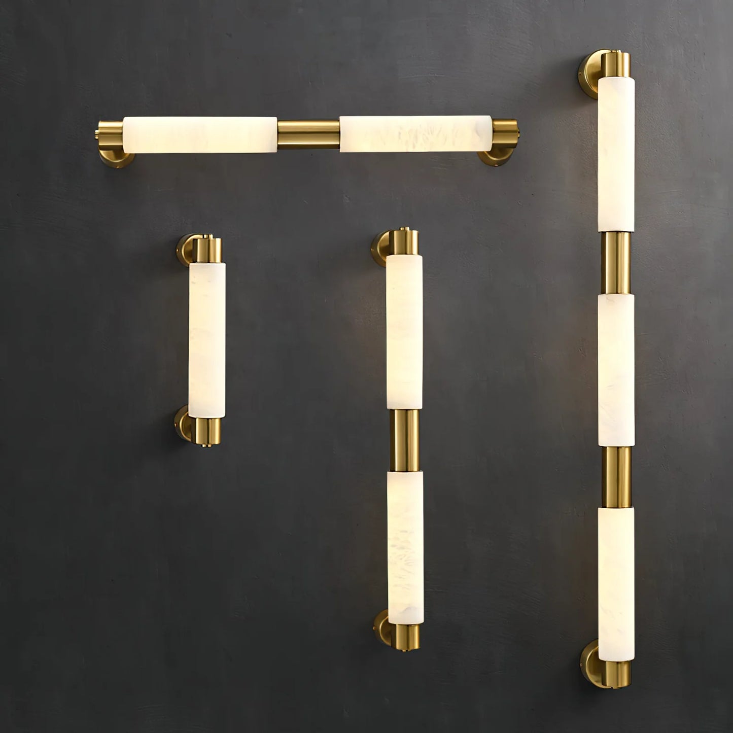 Tube Alabaster Cylinder Wall Lamp