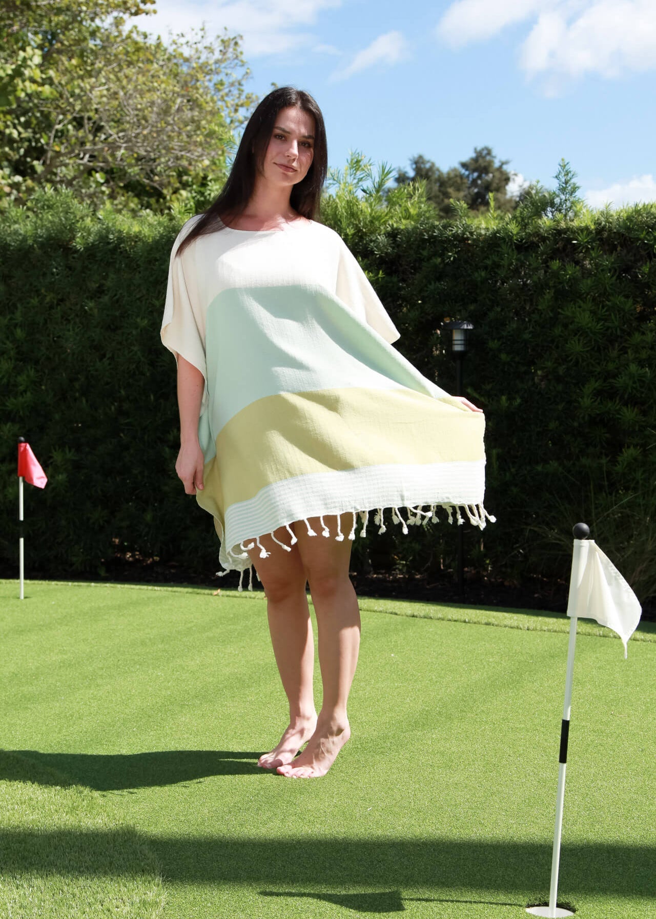 Multi Color Tunic Beach Cover Up