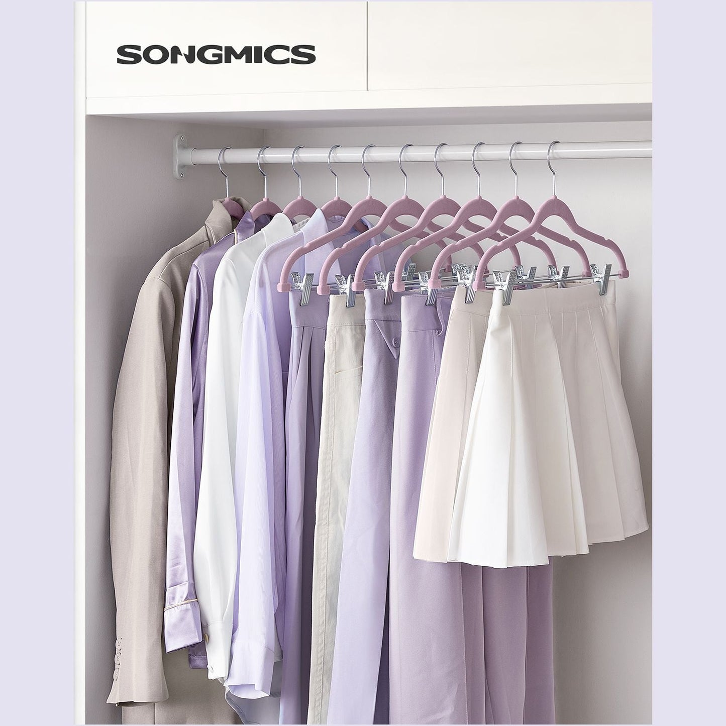30-Pack Pants Hangers with Adjustable Clips