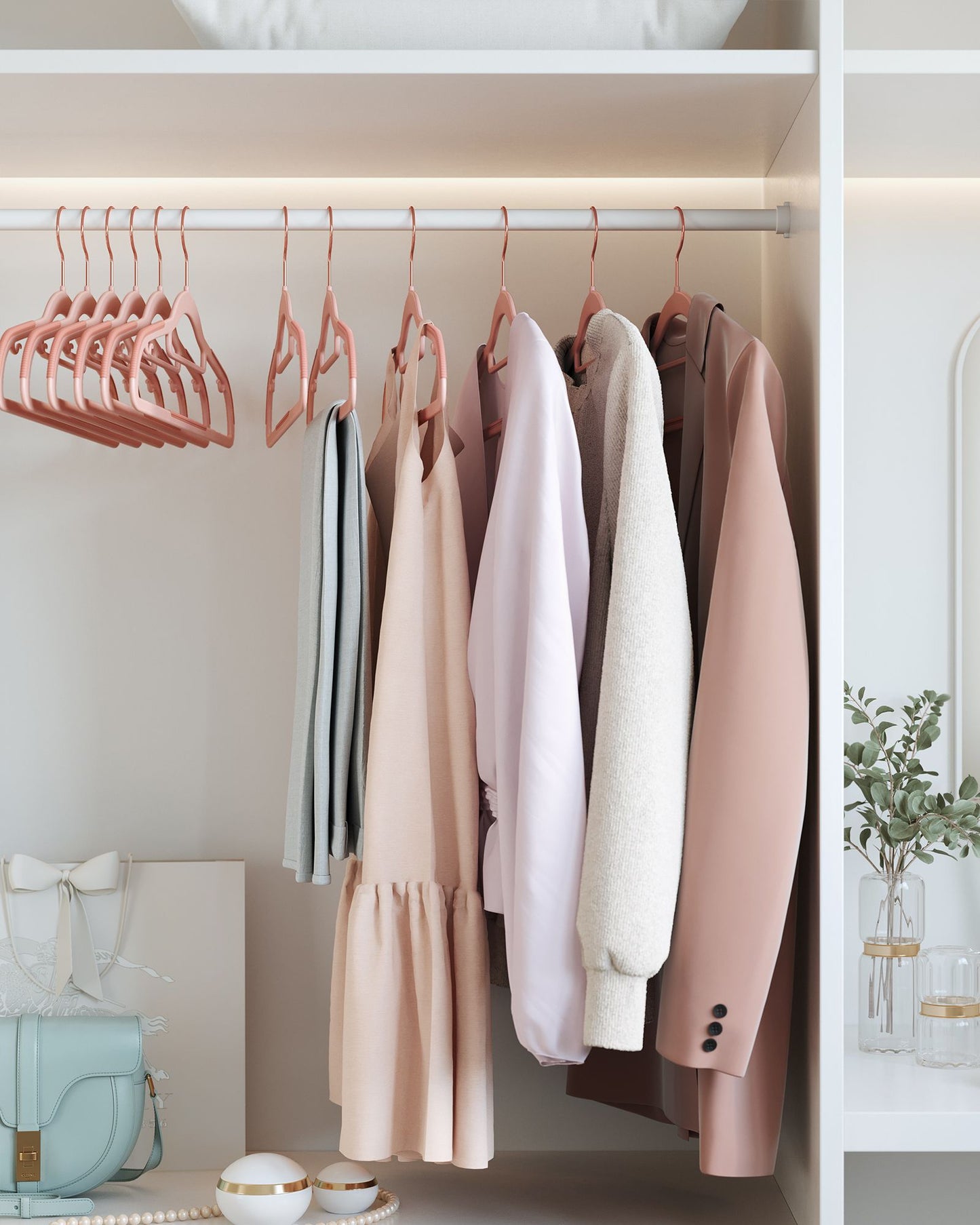 Pack of 50 Heavy-Duty Plastic Hangers