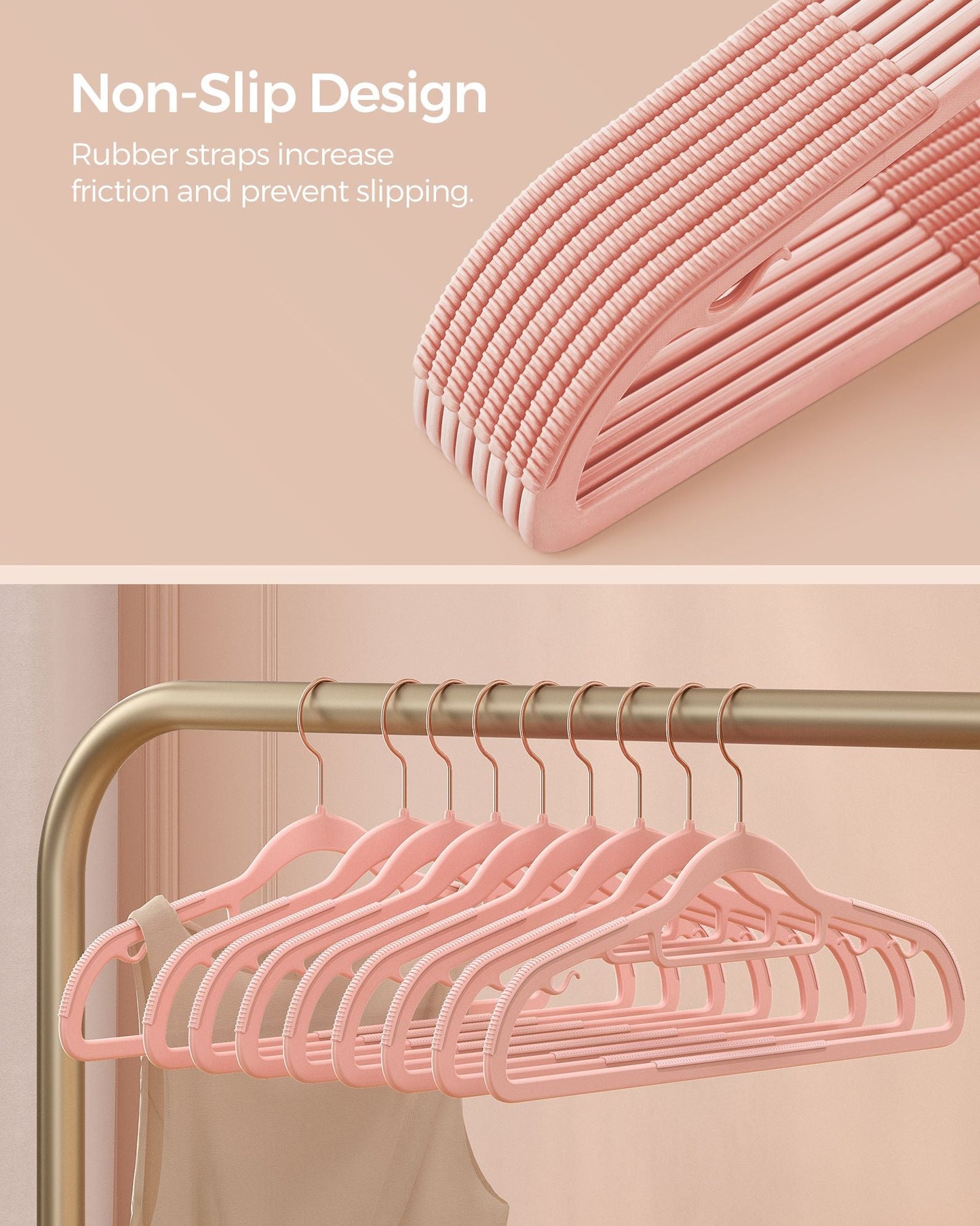 Pack of 50 Heavy-Duty Plastic Hangers
