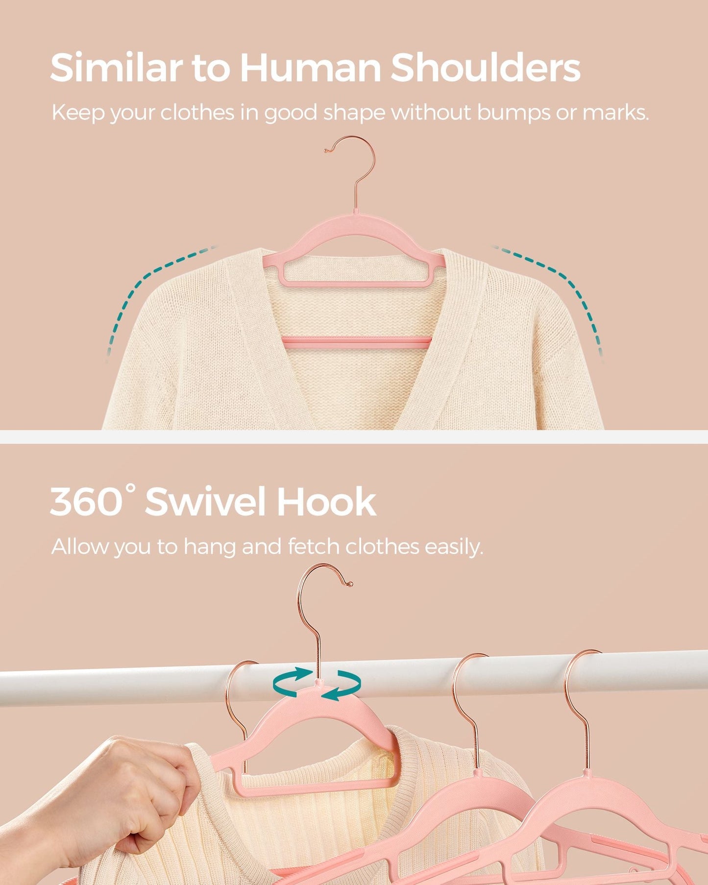 Pack of 50 Heavy-Duty Plastic Hangers