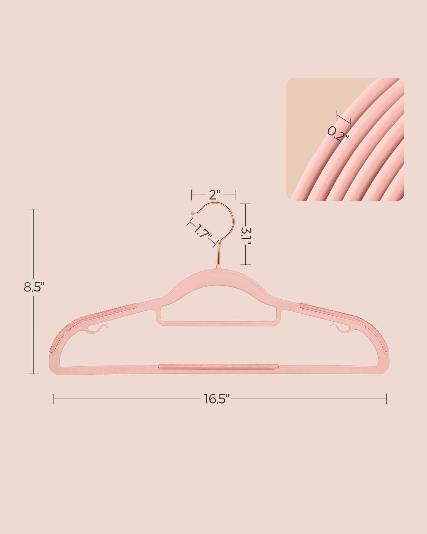 Pack of 50 Heavy-Duty Plastic Hangers