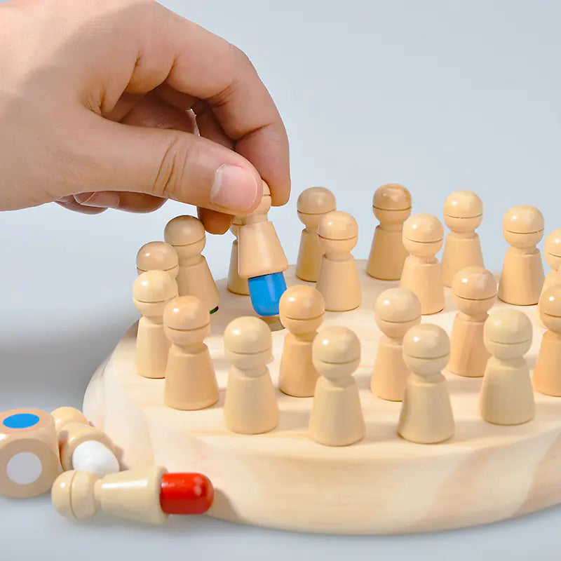 Montessori Wooden Memory Chess Game