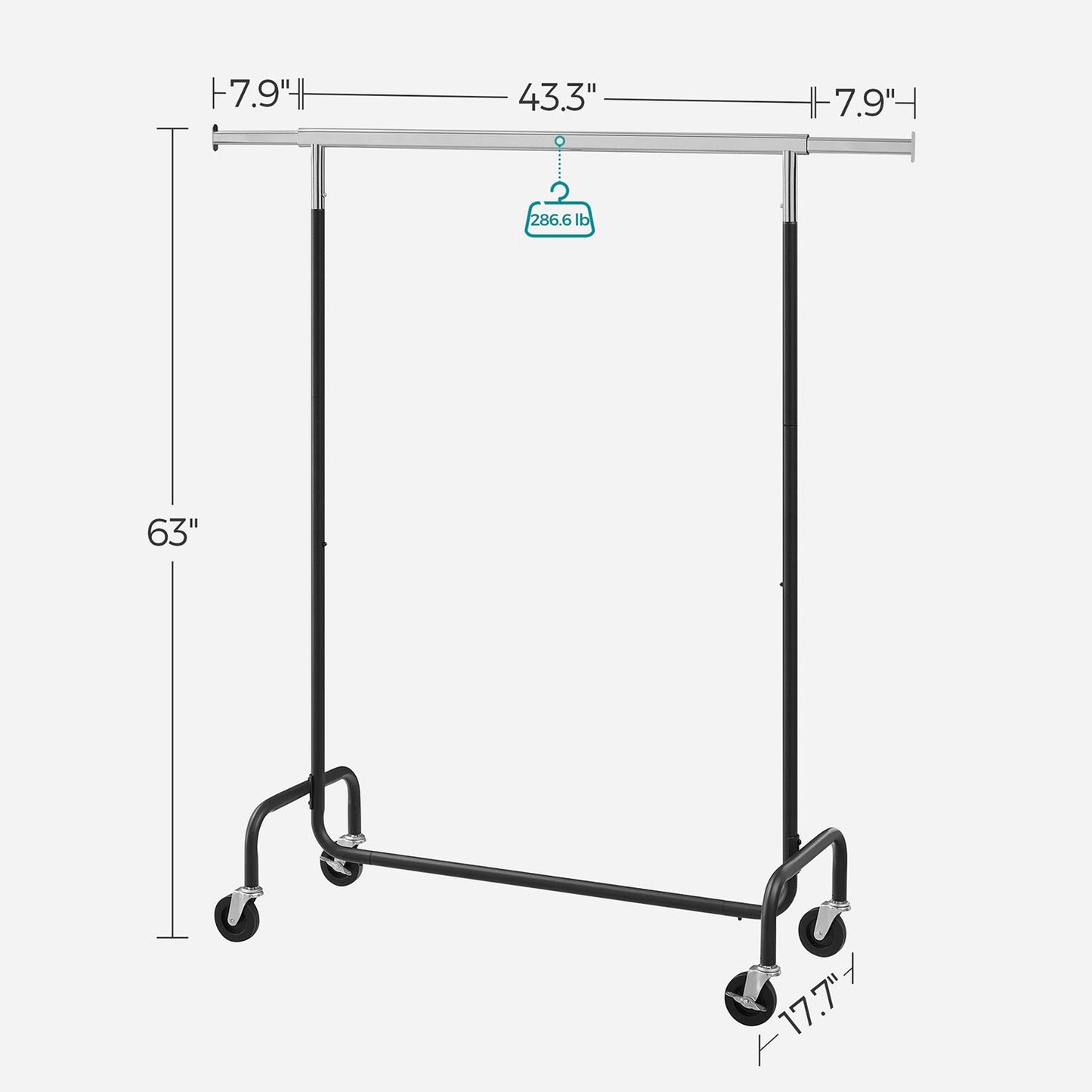 Heavy-Duty Clothes Rack with Extendable Hanging Rod