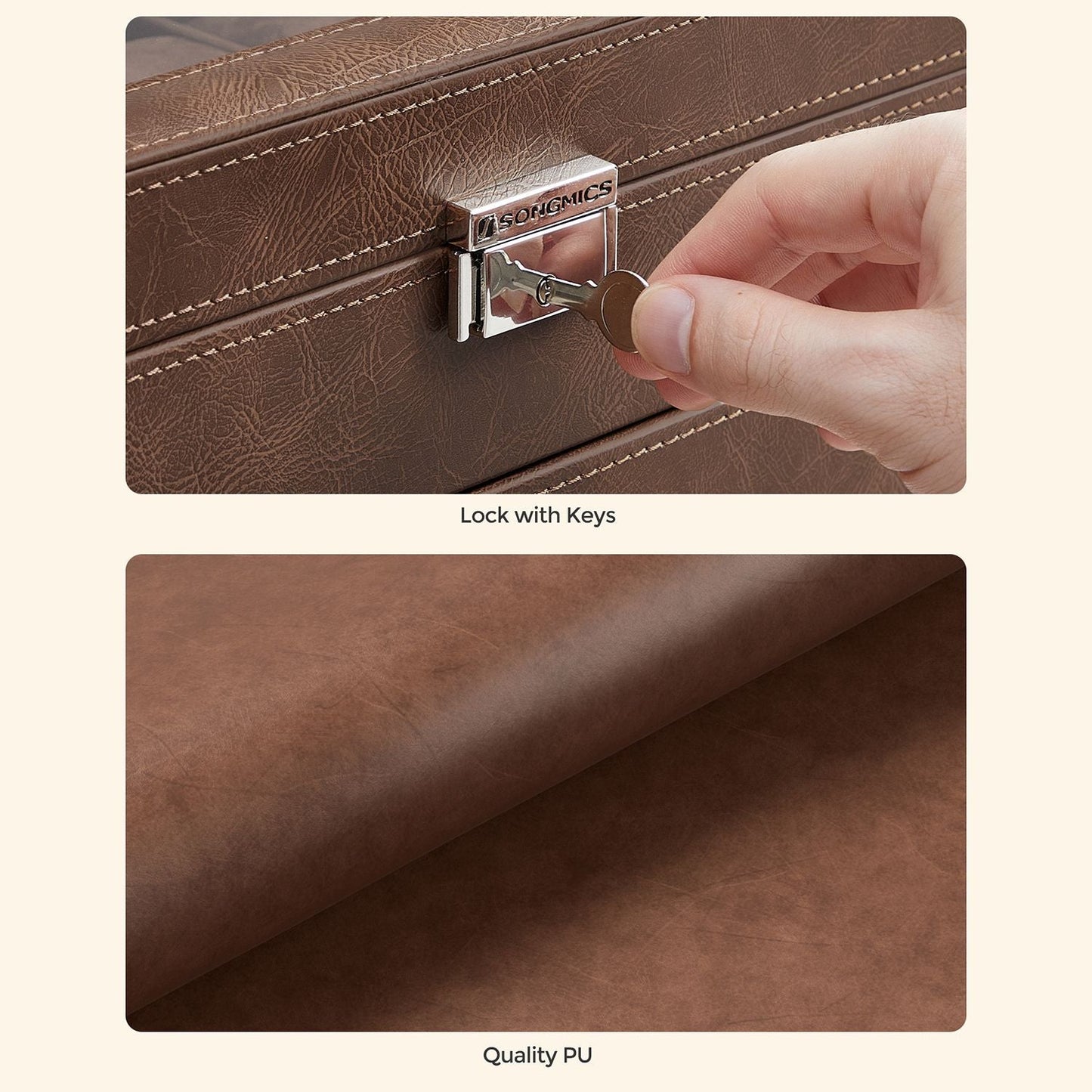 12-Slot Watch Box with Glass Lid