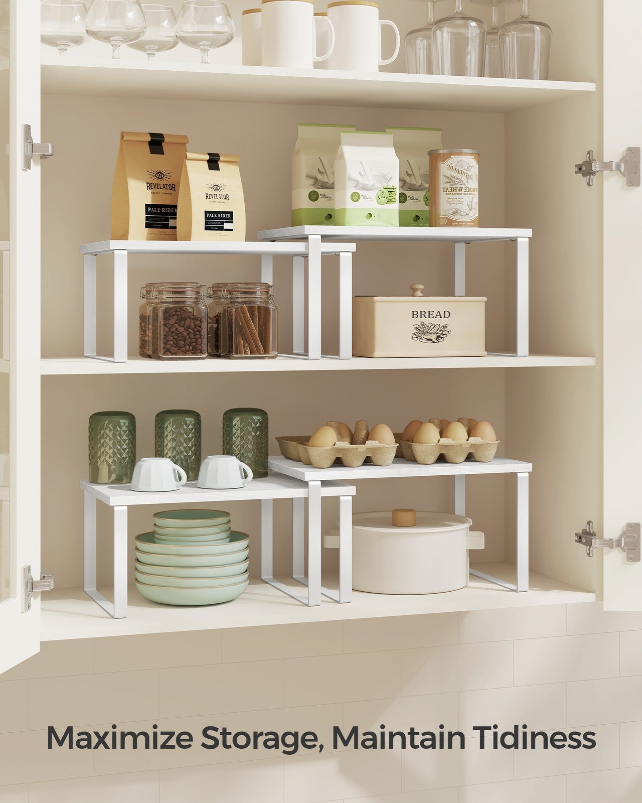 Set of 2 Kitchen Counter Shelves