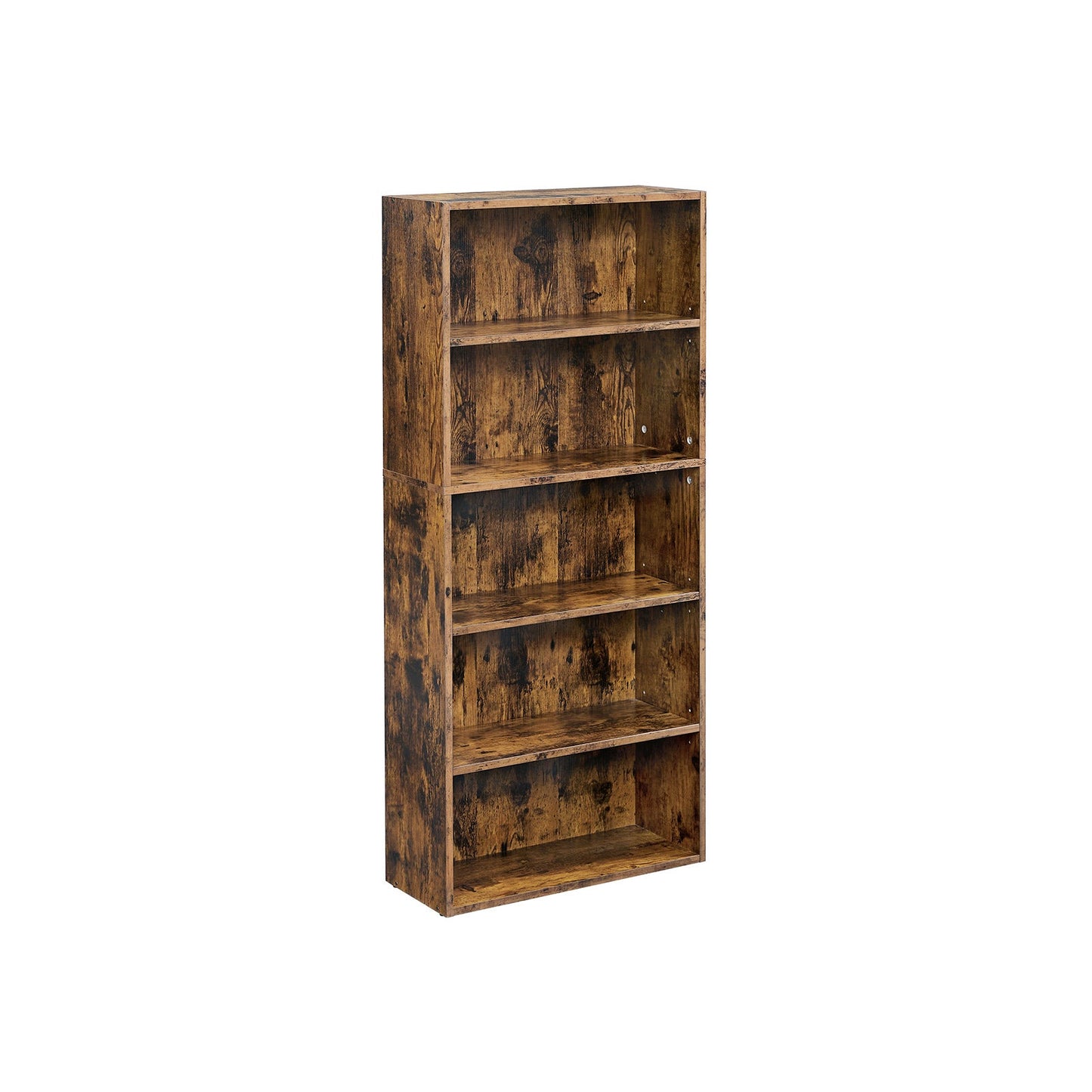 5-Tier Open Bookcase with Adjustable Storage Shelves