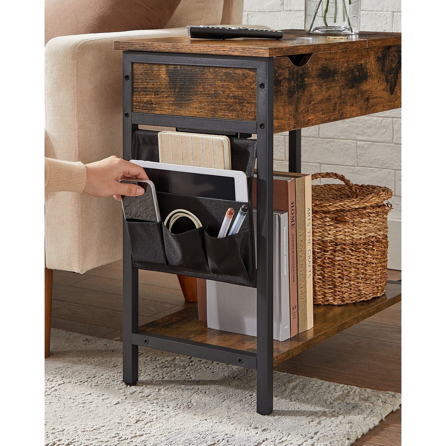 End Tables Set with USB Ports and Outlets