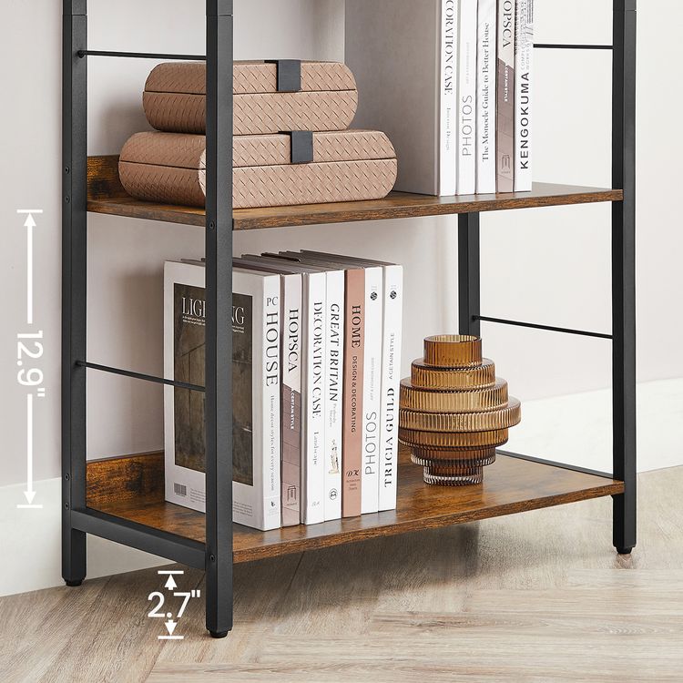 6-Tier Bookshelf, Bookcase for Office, 11.8 x 23.6 x 70.1 Inches, Shelving Unit, with Back Panels