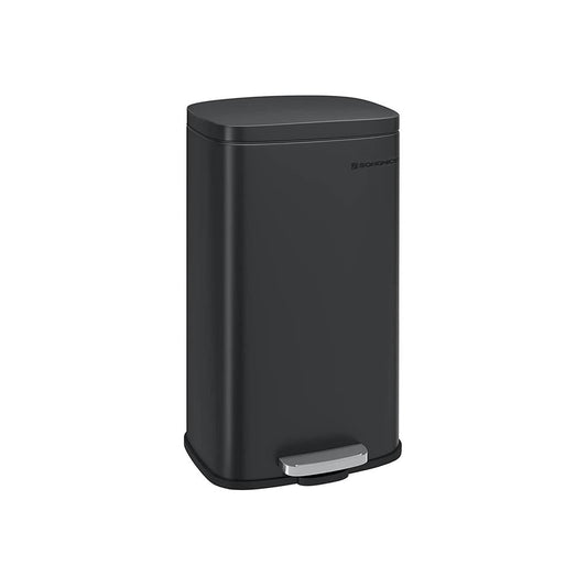 8 Gallon Black Trash Can with Lid