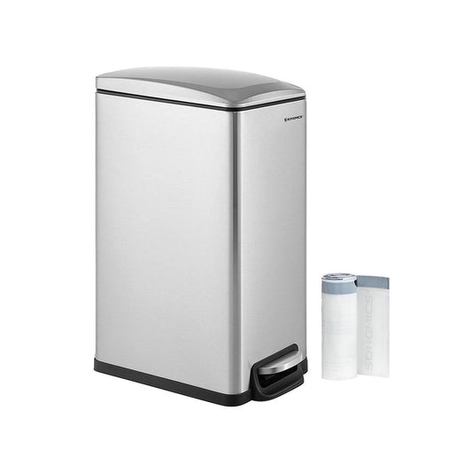 13 Gallon Garbage Can for Narrow Spaces with Soft-Close Lid
