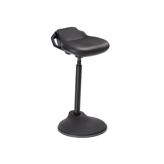 Standing Desk Chair, Swivel Ergonomic Standing Stool, Adjustable Height 23.6-33.3 Inches, Sitting Balance Chair Office, PU, Black