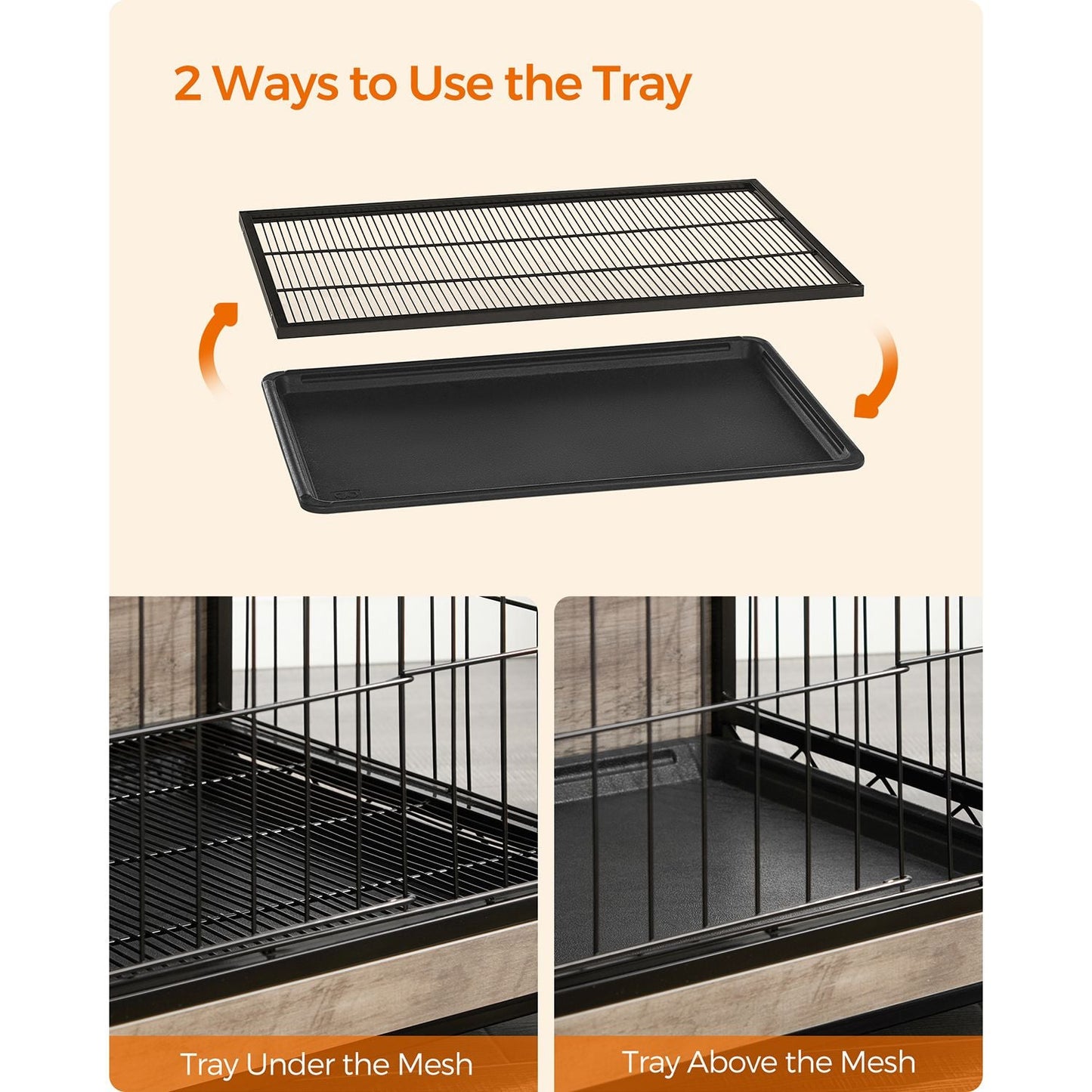 Modern Kennel for Dogs Indoor up to 70 lb