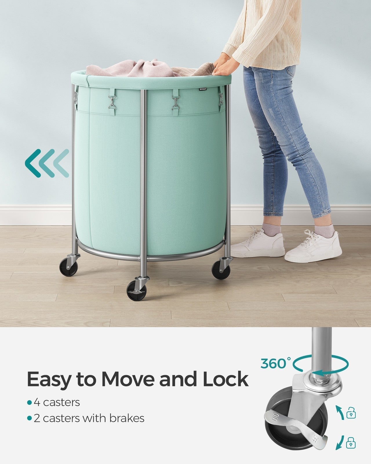 45 Gal. Laundry Basket with Wheels