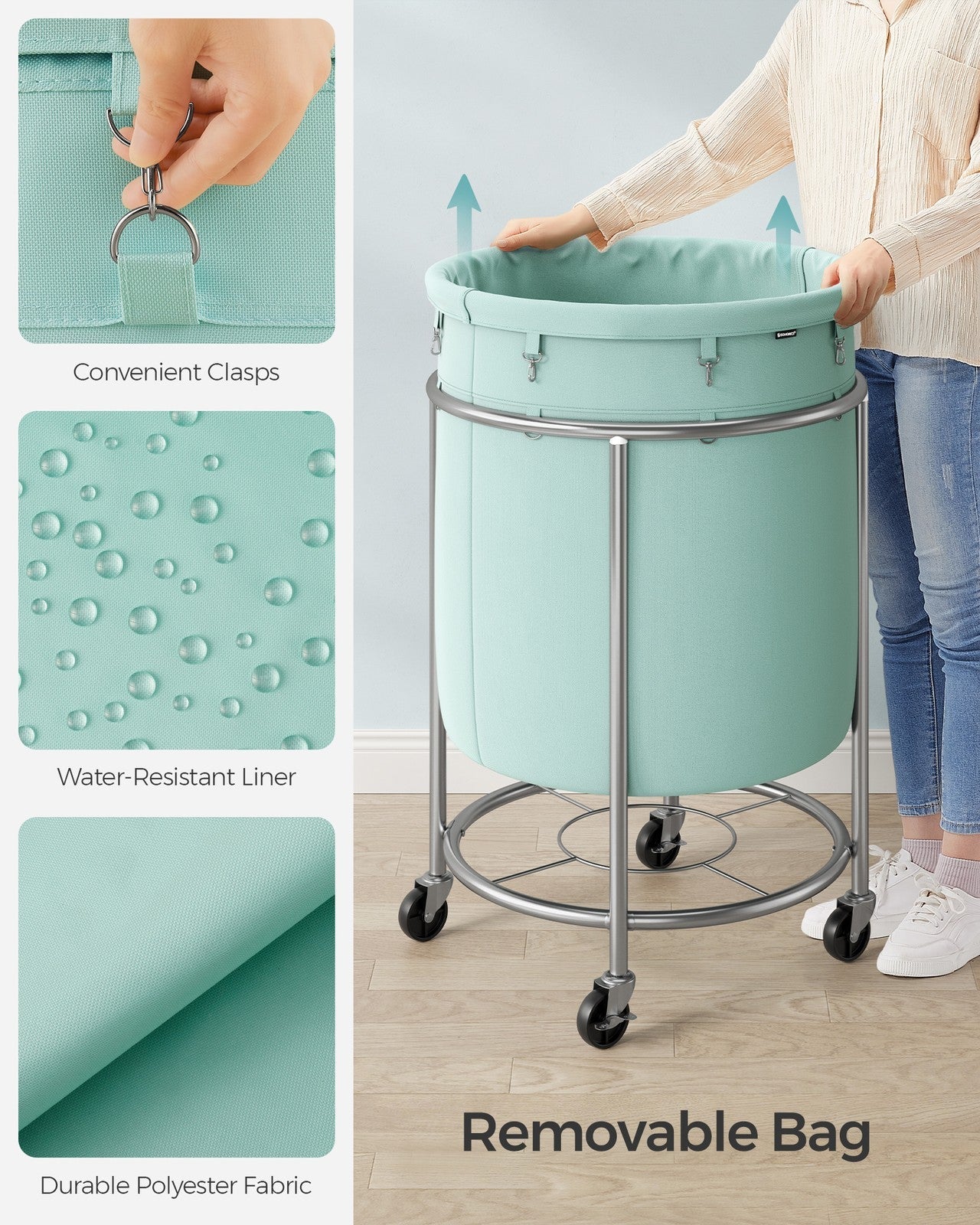 45 Gal. Laundry Basket with Wheels