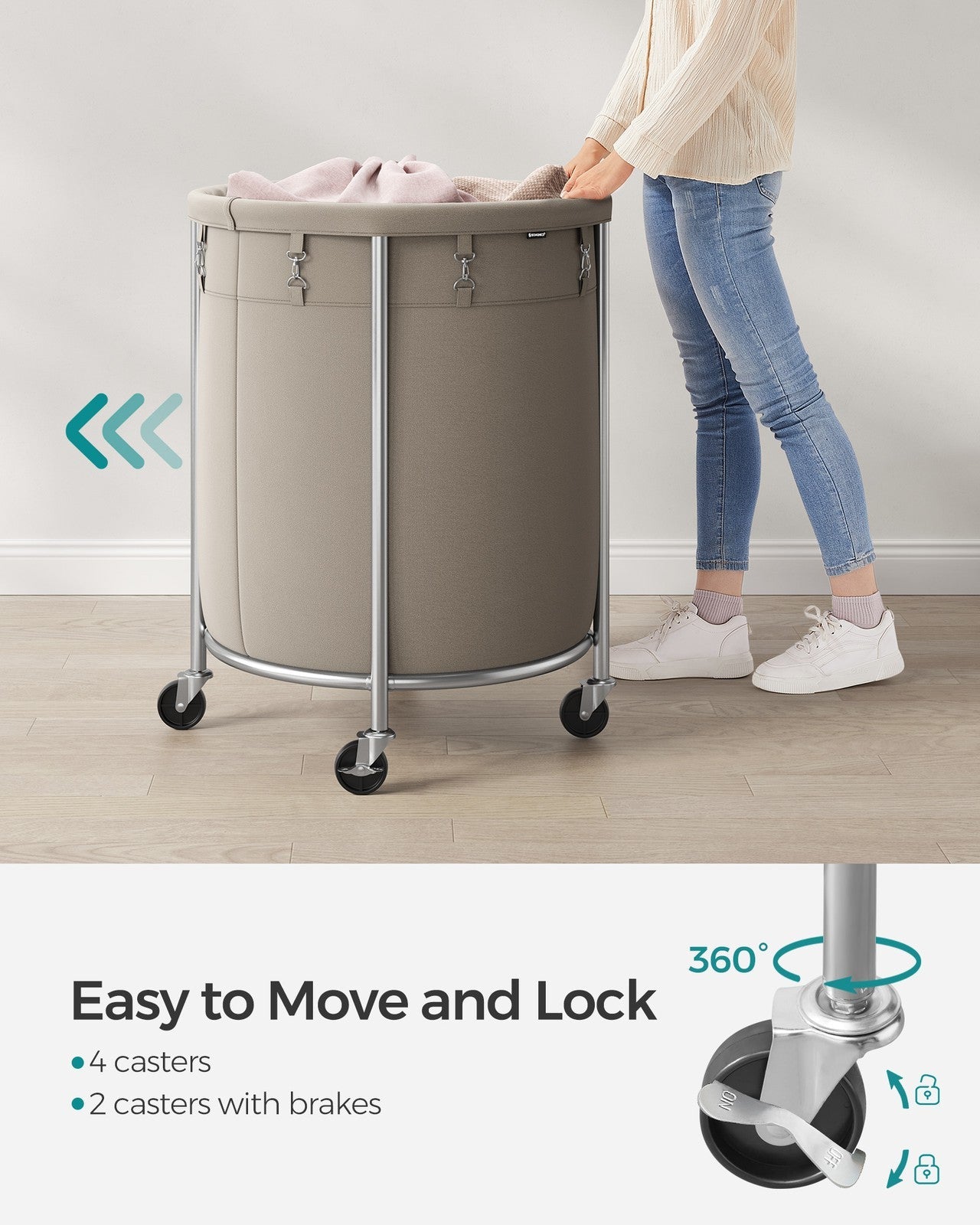 45 Gal. Laundry Basket with Wheels