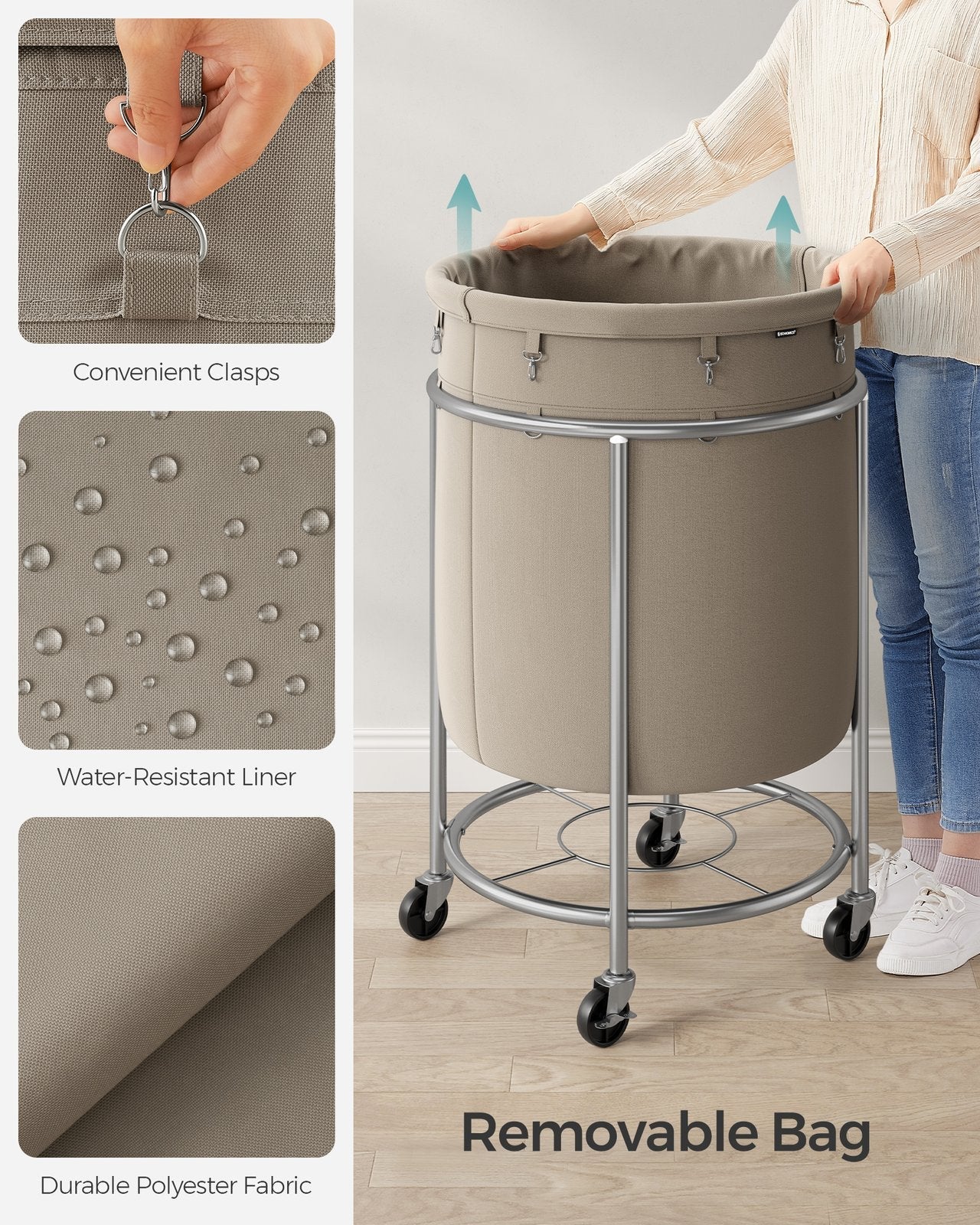 45 Gal. Laundry Basket with Wheels