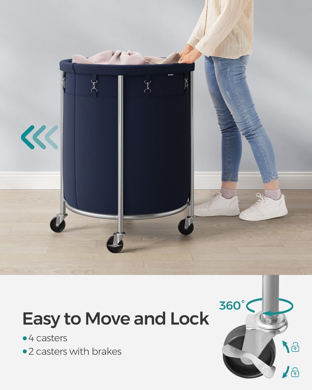 45 Gal. Laundry Basket with Wheels
