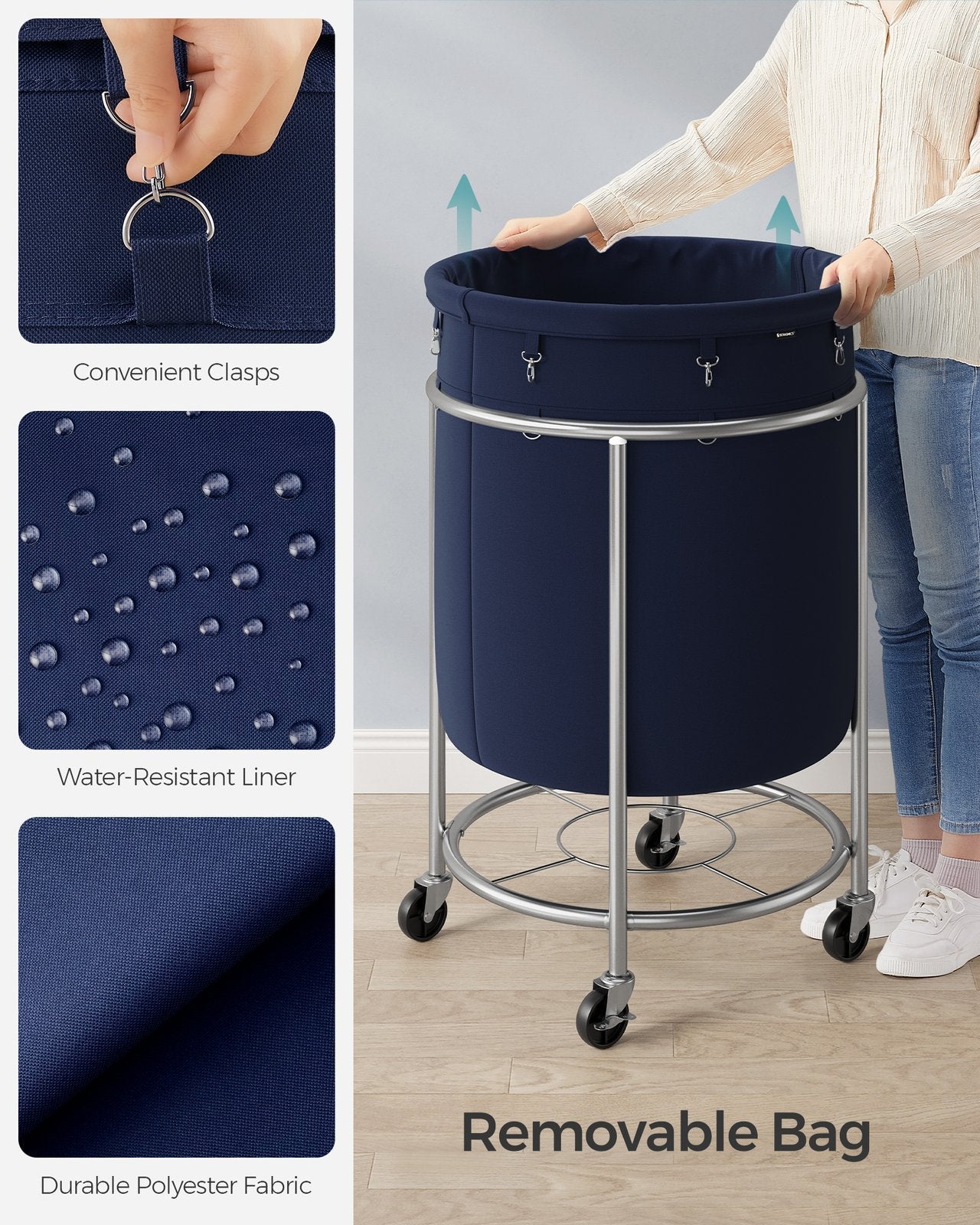 45 Gal. Laundry Basket with Wheels