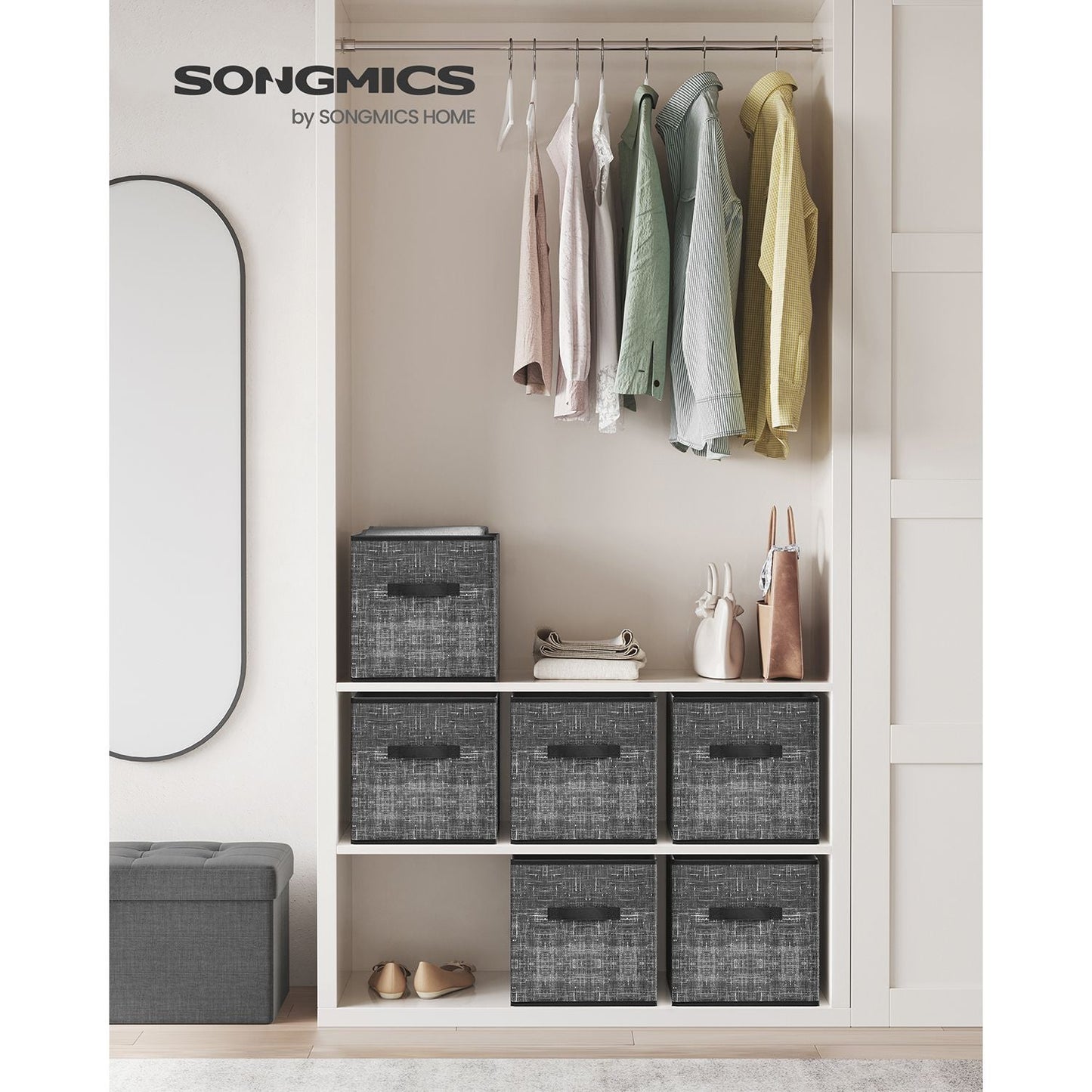 Non-Woven Fabric Storage Cubes with Double Handles