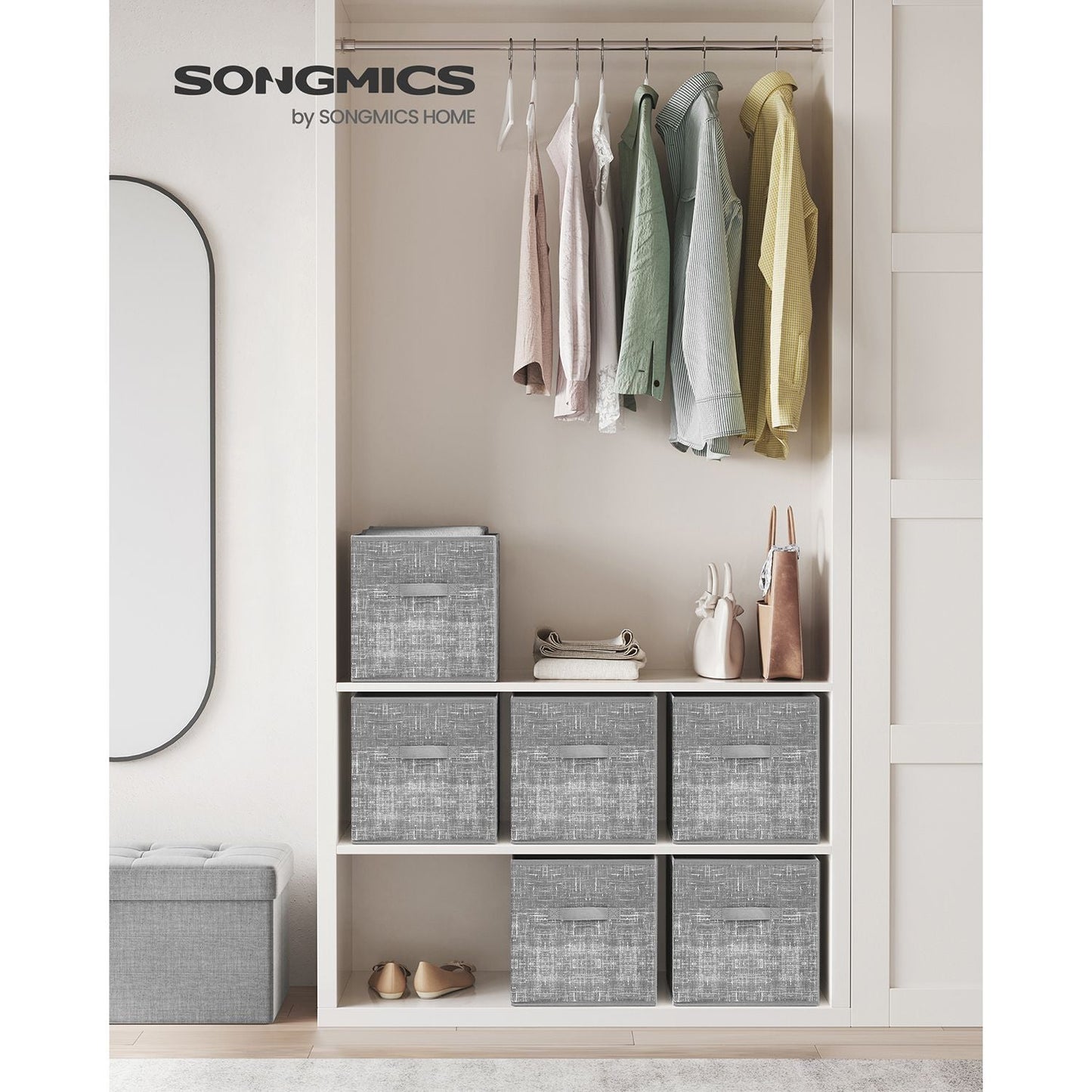 Non-Woven Fabric Storage Cubes with Double Handles