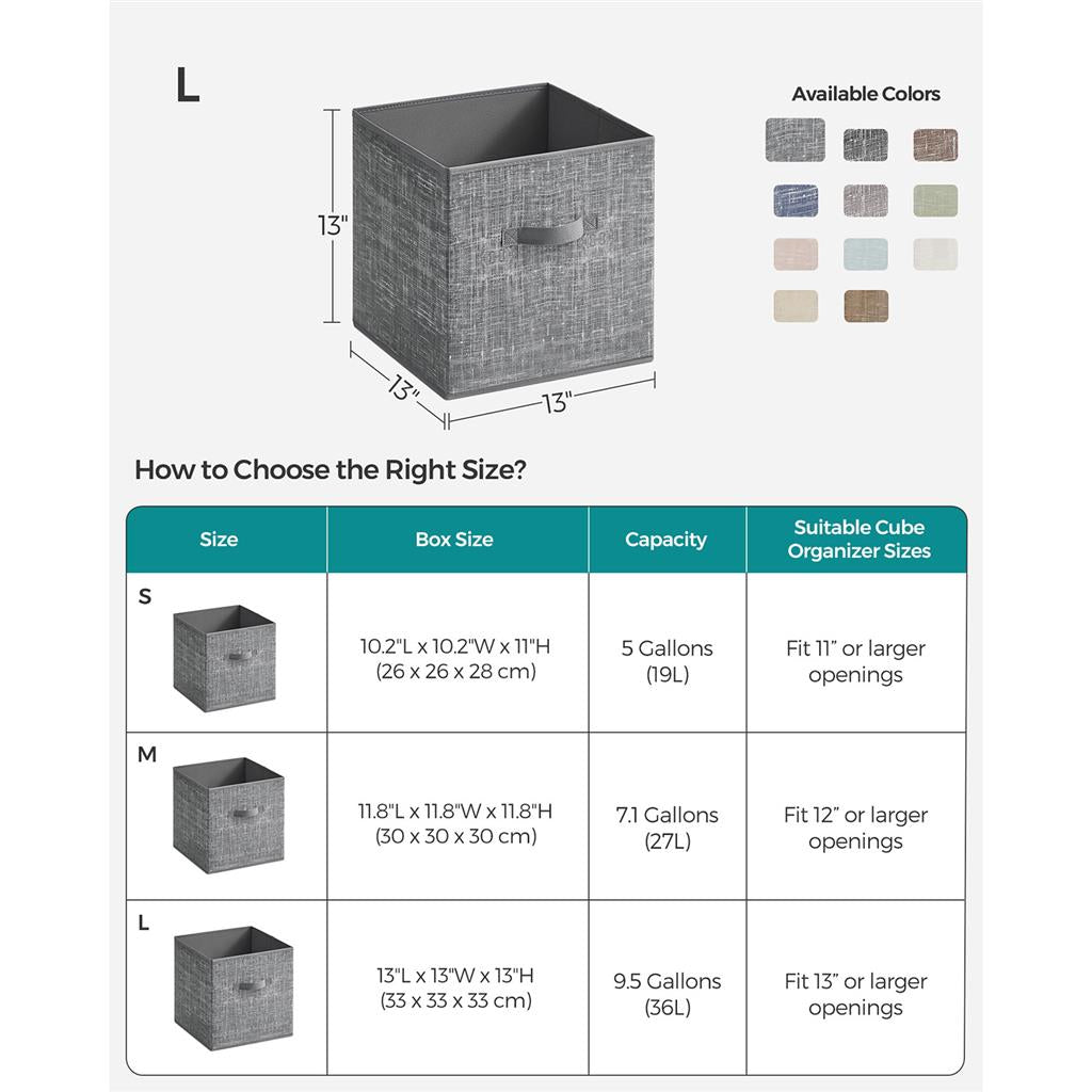 Non-Woven Fabric Storage Cubes with Double Handles