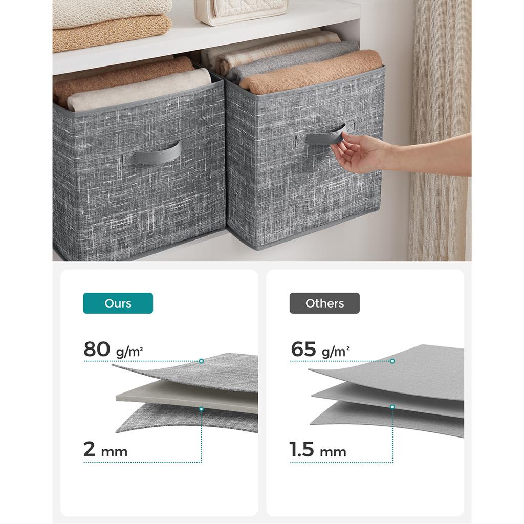 Non-Woven Fabric Storage Cubes with Double Handles