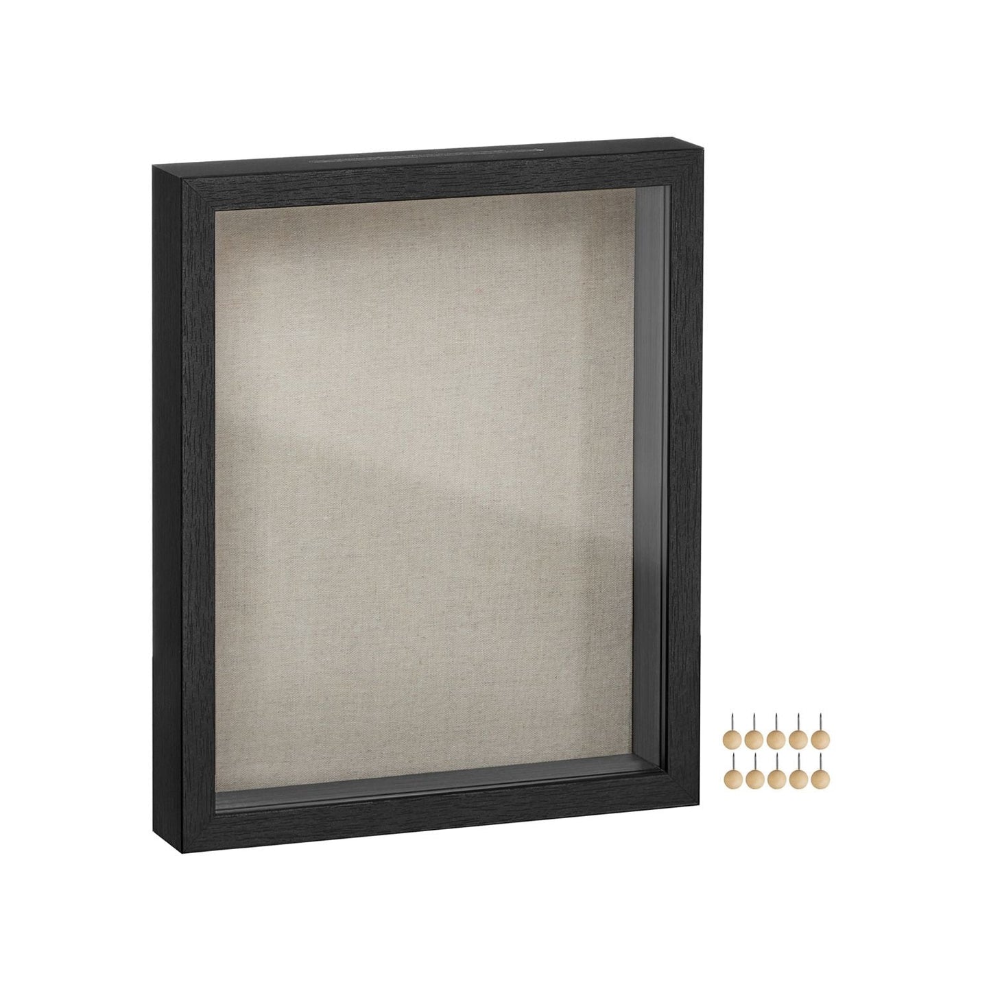 11x14 Shadow Box Frame with Top Slot and Push Pins