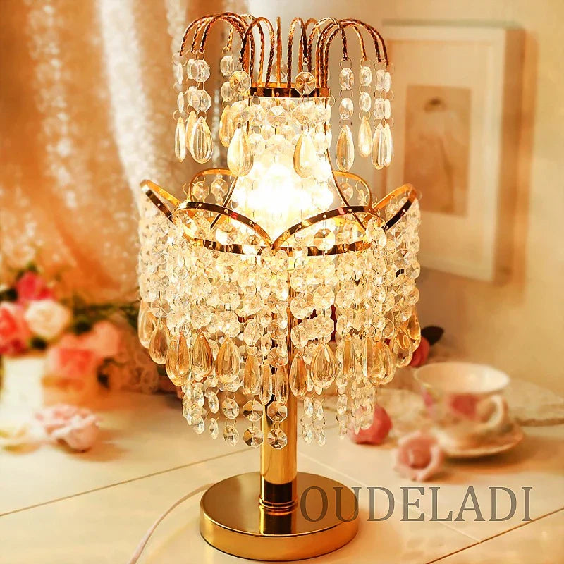 Luxury Crystal Table Lamps - Elegant Home Decor and Wedding Lighting