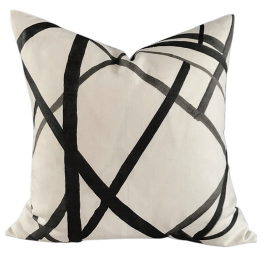Kelly Wearstler Channels Pillow Cover in Ebony