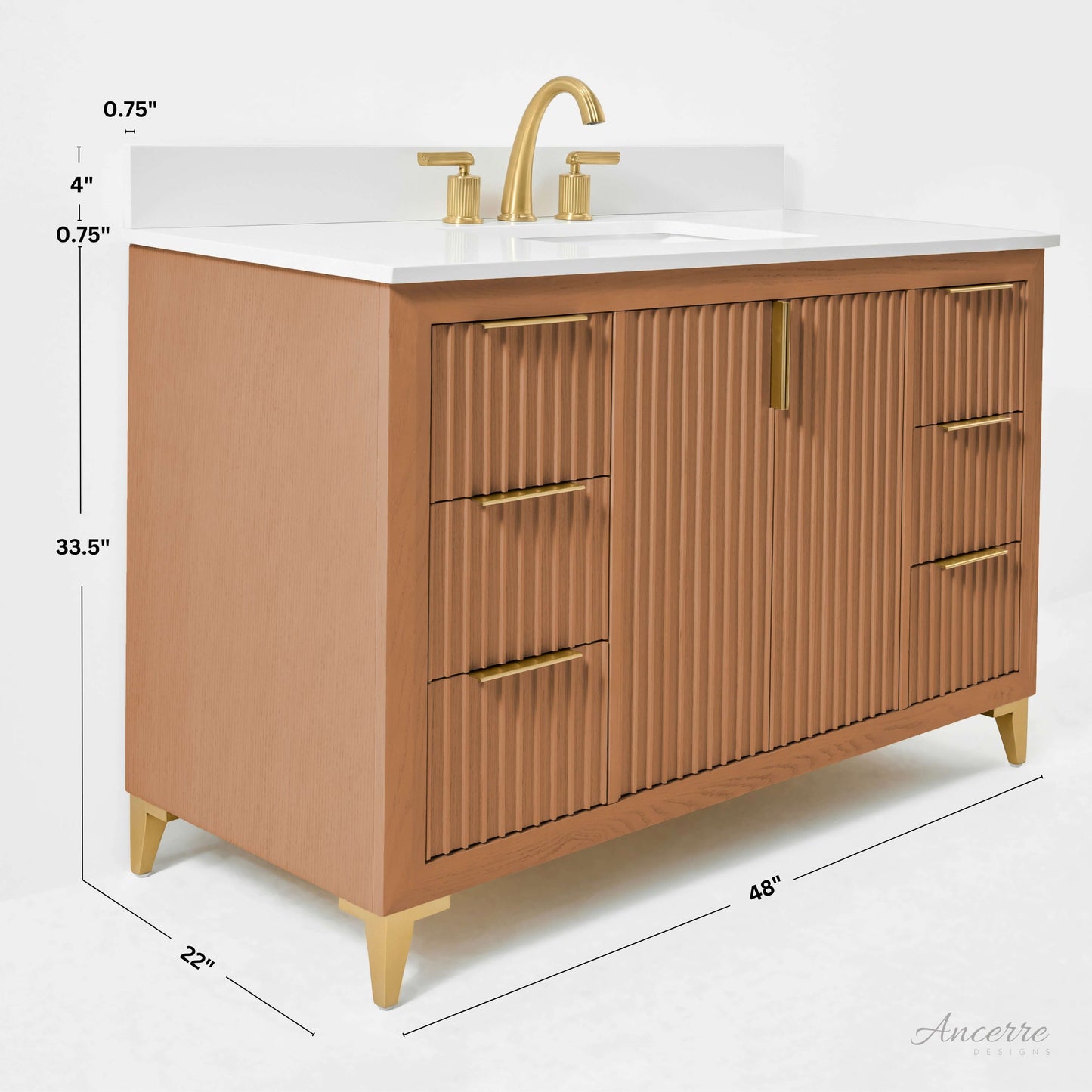 Turlington Bathroom Vanity Collection in Sienna Finish