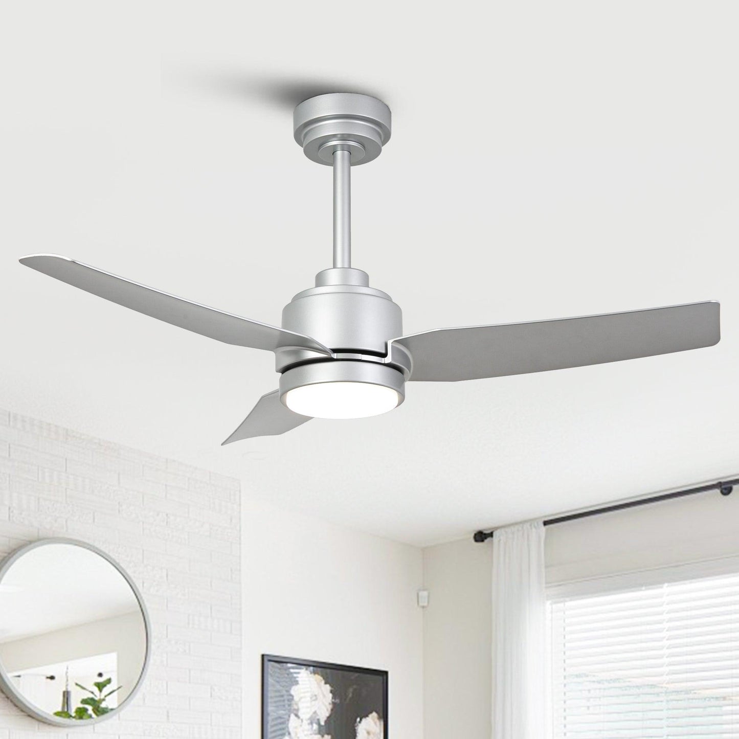 Vaczon 42 Inch 3-Blades Modern Ceiling Fan with Remote Control and LED Light