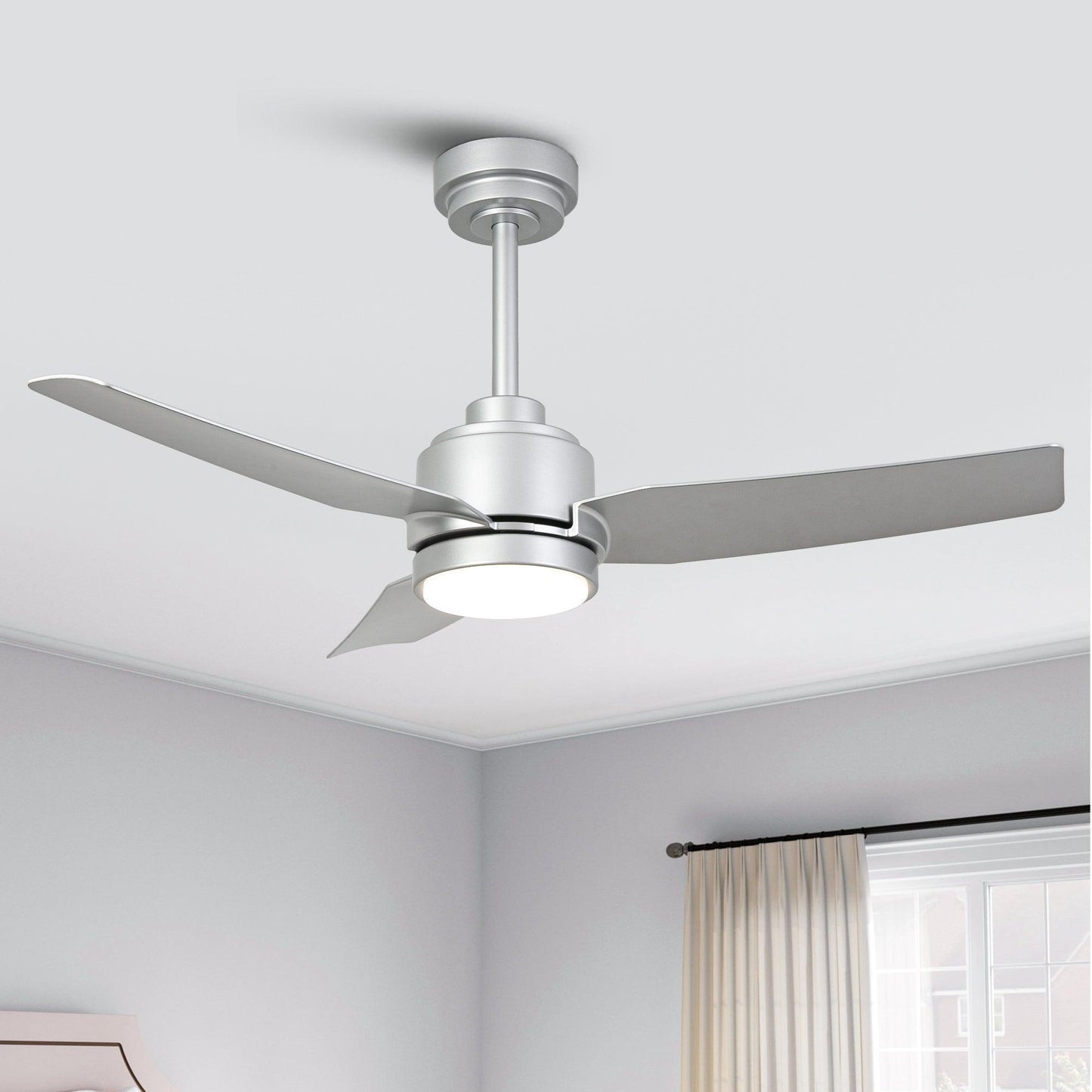 Vaczon 42 Inch 3-Blades Modern Ceiling Fan with Remote Control and LED Light