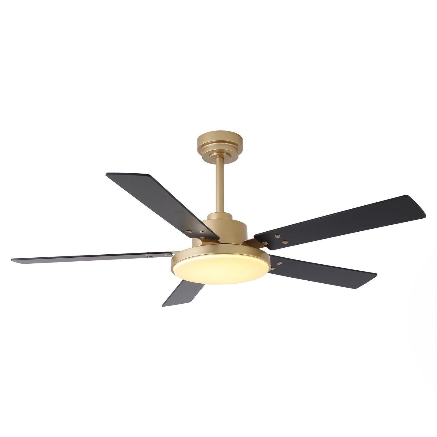 Vaczon 52 Inch Double-sided Blades Modern Ceiling Fan with Remote Control and LED Light