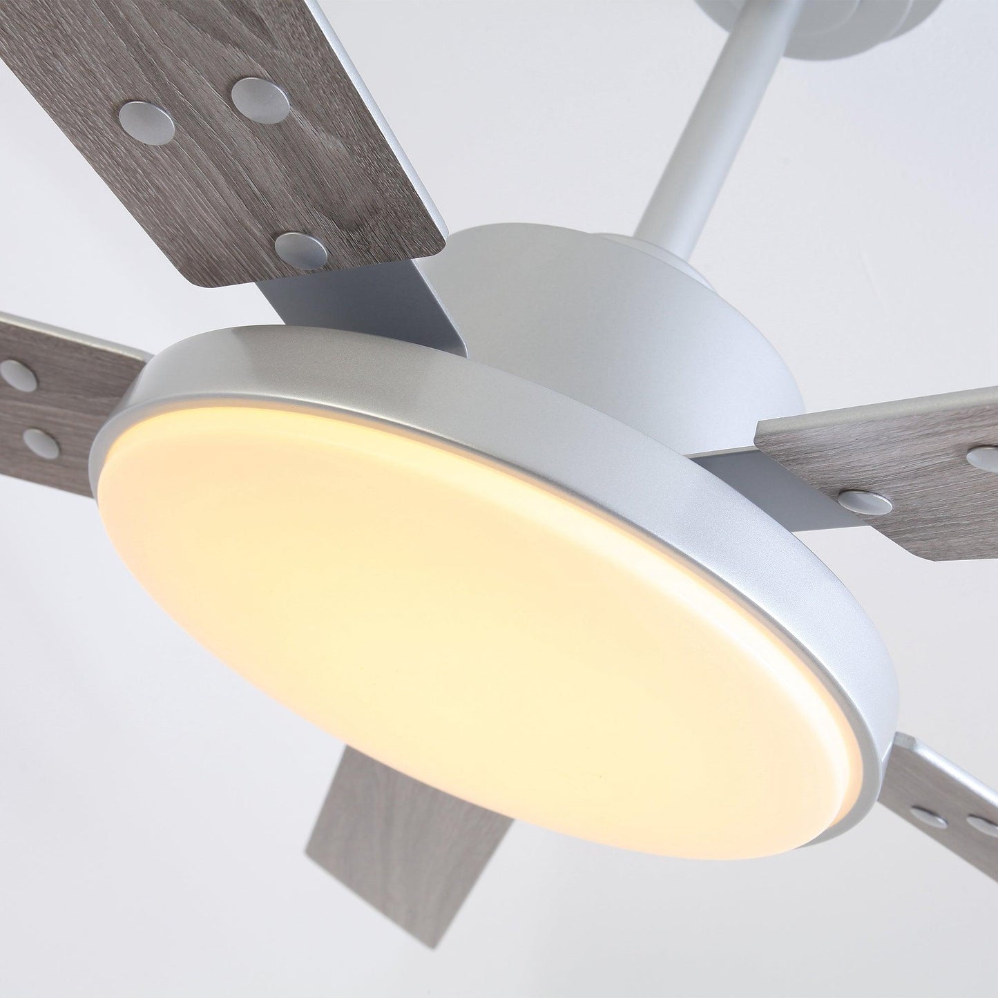 Vaczon 52 Inch Double-sided Blades Modern Ceiling Fan with Remote Control and LED Light