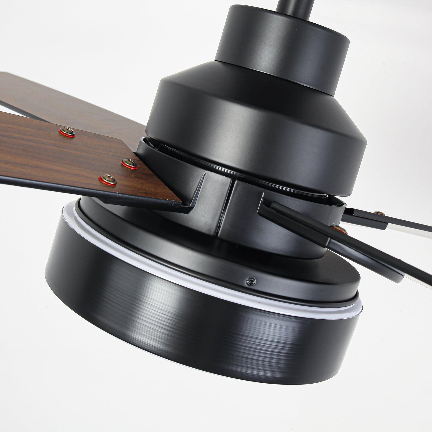 Vaczon 52 Inch 4 Blades DC Motor Modern Downrod Ceiling Fan with LED Light and Remote Control