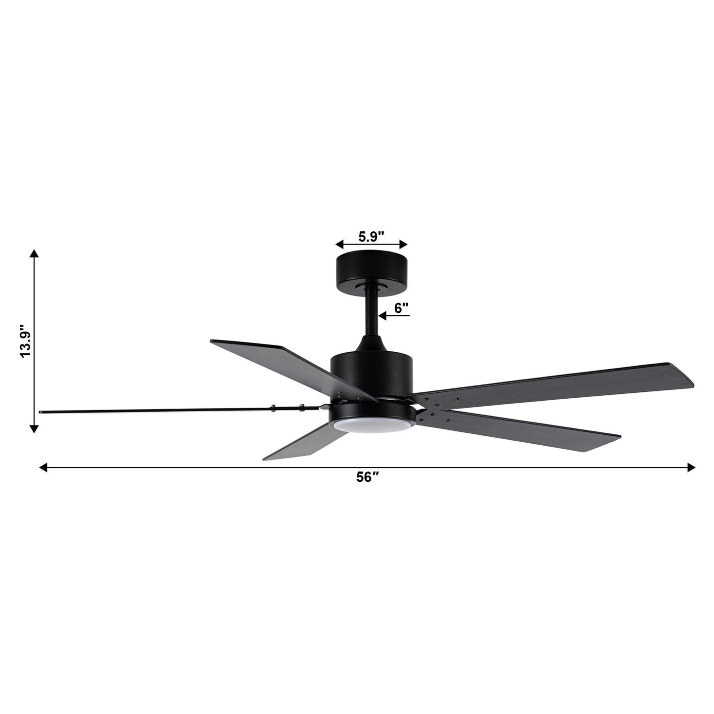 Vaczon 52" DC Motor Ceiling Fan with LED Lighting and Remote Control