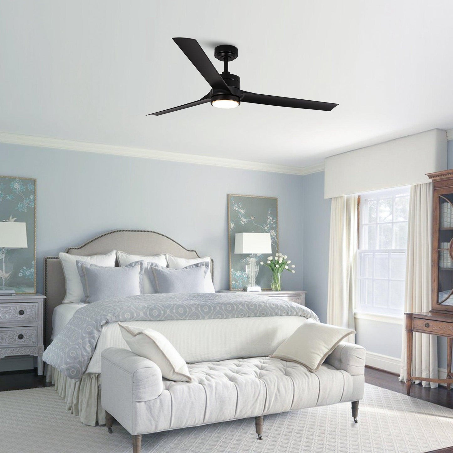 Vaczon 60" Industrial Fan with LED Lighting and Remote Control